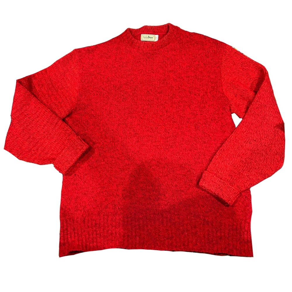 L.L bean vibrant red knit sweater